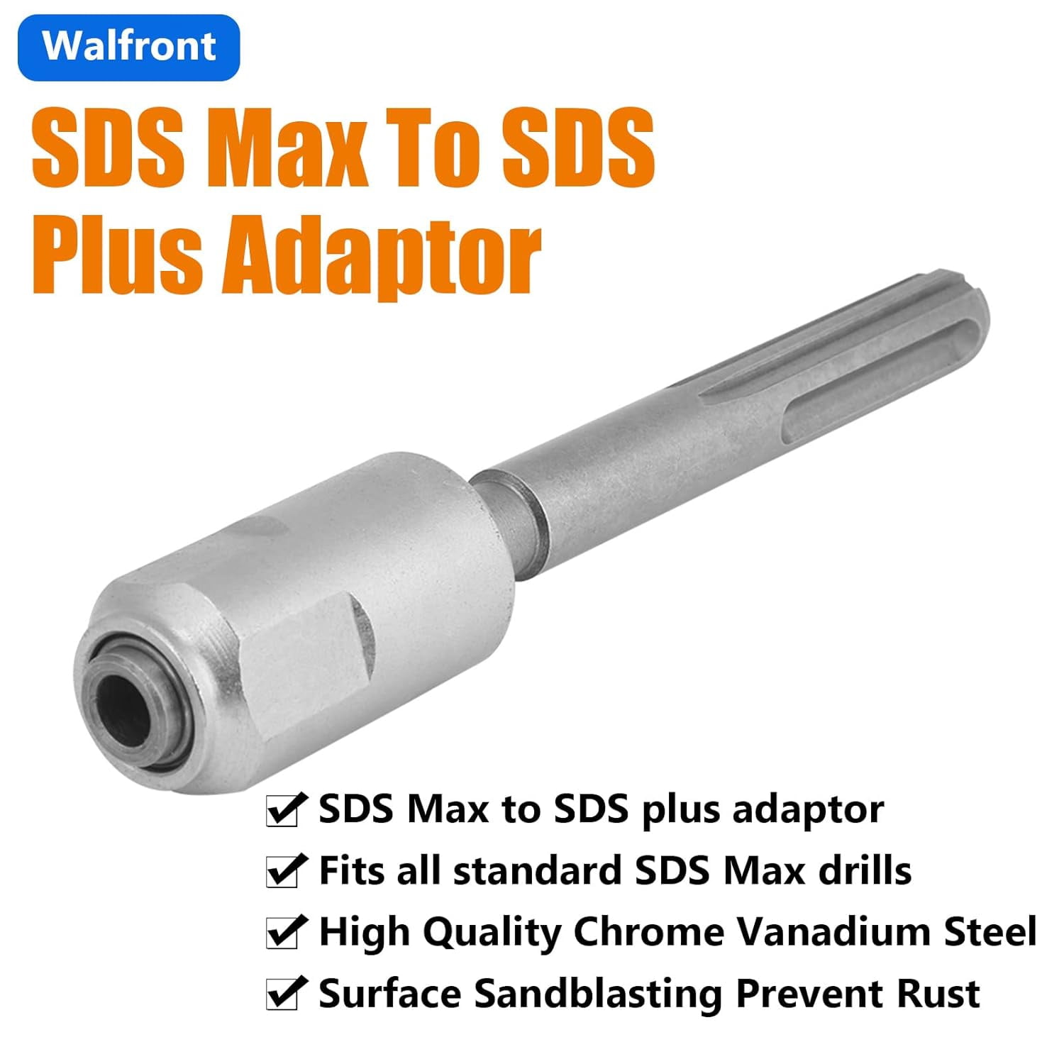 ABCISI SDS to SDS Plus Adapter for Rotary Hammers Connection, SDS to SDS  Universal Chuck Drill Converter Shank Quick Tool for Demolition Hammers, Fits All Standard SDS Drills