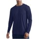 thumbnail image 2 of pstuiky camisas de manga larga para hombre, Camiseta informal de manga larga con cuello redondo para hombre, color liso, transpirable, para correr y hacer ejercicio camisetas de hombre xxl, 2 of 8