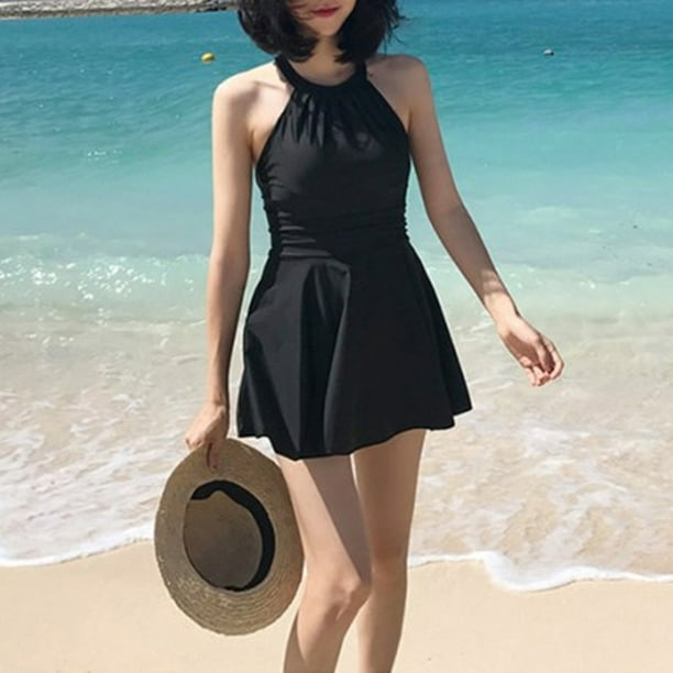 ENJOYW One Piece Women Bikini High Waist Quick Drying Short Skirt