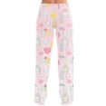 thumbnail image 3 of Domuza Easter Mens Pajama Pants Bunny Print Drawstring Wide Leg Pants Sleepwear Trousers Lounge Pajama Bottoms Wine M, 3 of 3