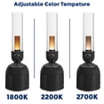 thumbnail image 2 of Festive Living Lanterne de Camping Rechargeable 3-en-1 avec Haut-Parleur Bluetooth, à Intensité Réglable avec Bouton Tactile, 3 Options de Tons Blancs, Style Classique avec Fini Noir Épuré, Construction Solide, Base Lestée, 2 of 8