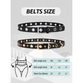 thumbnail image 7 of Vorliqent 2PC Women's Belts Grommet Rivet Studded Belt with Golden&Silver Buckle Leather Belt for Jeans Dresses, 7 of 7