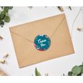 thumbnail image 3 of Darling Souvenir Round 45 Pcs Elegent Floral & Border Teal Blue Thank You Stickers-1.6 Inches, 3 of 4