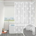thumbnail image 1 of Shower Curtain Liner, Shower Curtain Hooks, the Eva Material Shower Curtain Has Weight At the Bottom the Shower Curtain Is Impermeable and Does Not Require Drilling It Is Equipped with Hooks, 1 of 9