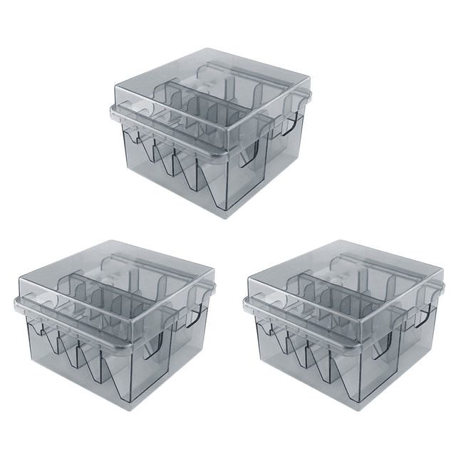 3X Boîte de Rangement à Grille pour 8 Pcs Tondeuse à Cheveux Peigne de Limite Outil de Barbier pour Peignes de Guide, 3 x Boîte pour Tondeuse à Cheveux, Gris
