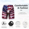 thumbnail image 3 of Balery USA Eagle with Spread Wings Bañador para hombre, shorts de playa de secado rápido con entrepierna y forro de compresión-XX-Large, 3 of 6