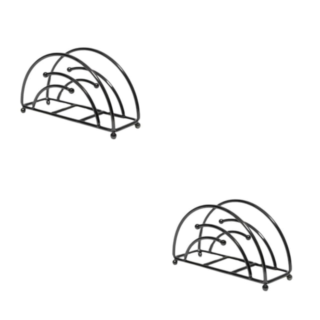 Soporte de papel Cateissary de hierro Negro 2Conjunto