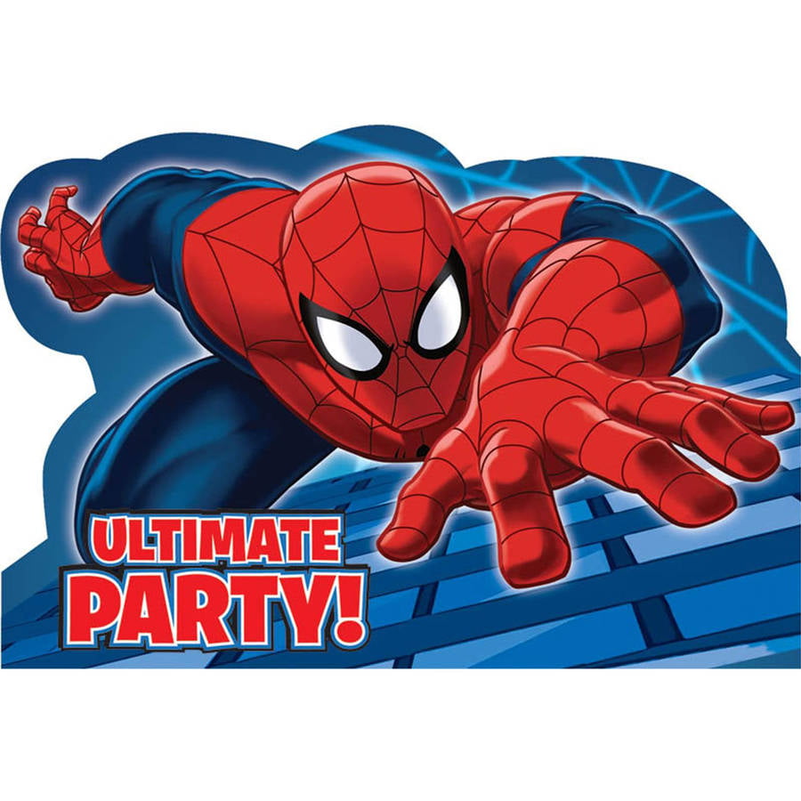 Spiderman Party Invitations with matching envelopes birthday 24pack 