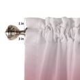 thumbnail image 5 of Half Window Curtain 36 Inches Long, Red Beige Ombre Window Treatment Curtain Drapes, Abstract Modern Art Gradient Small Tier Curtains for Bathroom Over Sink, 27.5"x36", 2 Panels, 5 of 7