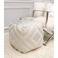 thumbnail image 3 of Pasargad Home  Grandcanyon Cotton Pouf Silver 17" x 17" Geometric, 3 of 6