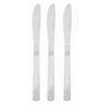 thumbnail image 1 of Mainstays 3-Piece Swirl Pattern Dinner Knife Set Silver Tableware, 1 of 6