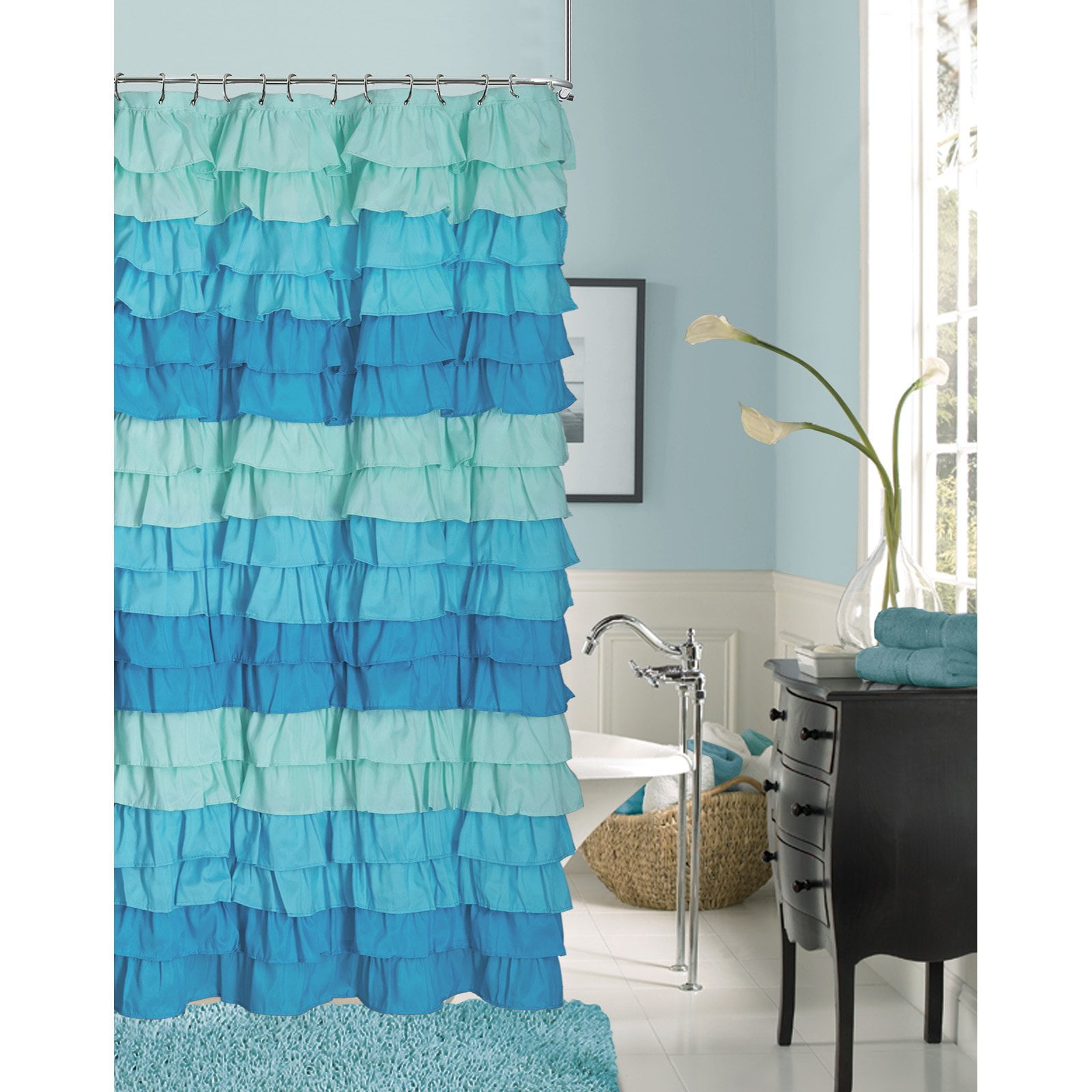 Dainty-Home-Venezia-Ruffled-Shower-Curtain---Walmart.com-...