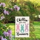 thumbnail image 4 of Banner de jardín de doble cara con diseño floral de conejito de Pascua, decoración navideña, 4 of 5