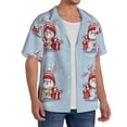 thumbnail image 2 of Pofeuu merry Christmas rabbit Print Mens Casual Short Sleeve Shirts Beach Summer Spread Collar Pocket Tops Men's Casual Short-sleeved Shirt-Medium, 2 of 5