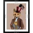 thumbnail image 5 of Art.com Vivienne Steampunk Fox Art Print by Fab Funky, Black Frame Wall Art, 32" x 40", 5 of 5