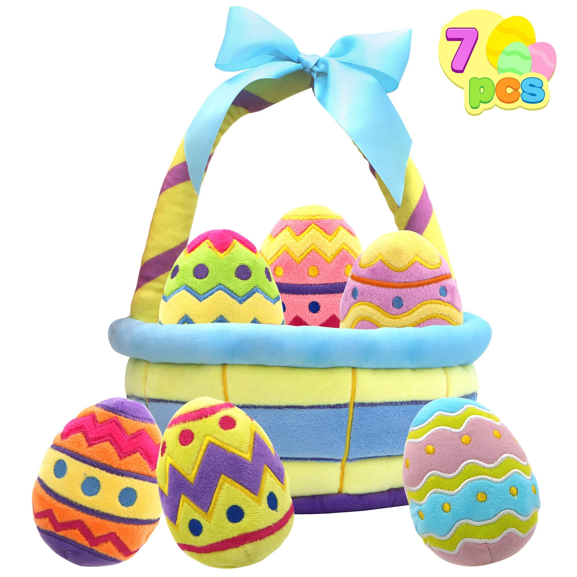 JOYIN 7 Pcs Basket for Easter Baby plushies playset Basket Stuffers