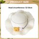 thumbnail image 2 of Sombrero de mujer con circunferencia de 56-58 cm, sombrero de sol con protección solar para verano, bonito sombrero de paja para playa y conjunto de bolsa de paja, 2 of 6