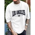 thumbnail image 1 of LOS ANGELES 98 Print T-shirt For Men, Casual Short Sleeve T-shirt For Summer, 1 of 5