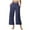 Navy, variant on Odbmxy Ankle Womens Plus Size Pants Wide-Leg Womens Trousers Loose Stretch Soft Athletic Solid Color Blue Pants,XXL