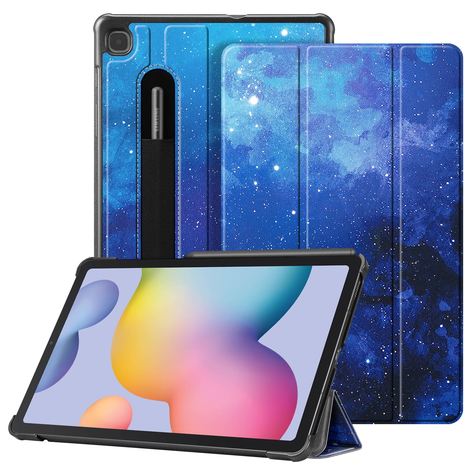 Show album Flawless Fintie Slim Case for Samsung Galaxy Tab S6 Lite 10.4'' 2020 Model SM-P610  (Wi-Fi) SM-P615 (LTE) with S Pen Holder - Lightweight Trifold Stand Hard  Back Cover, Auto Wake/Sleep - Walmart.com