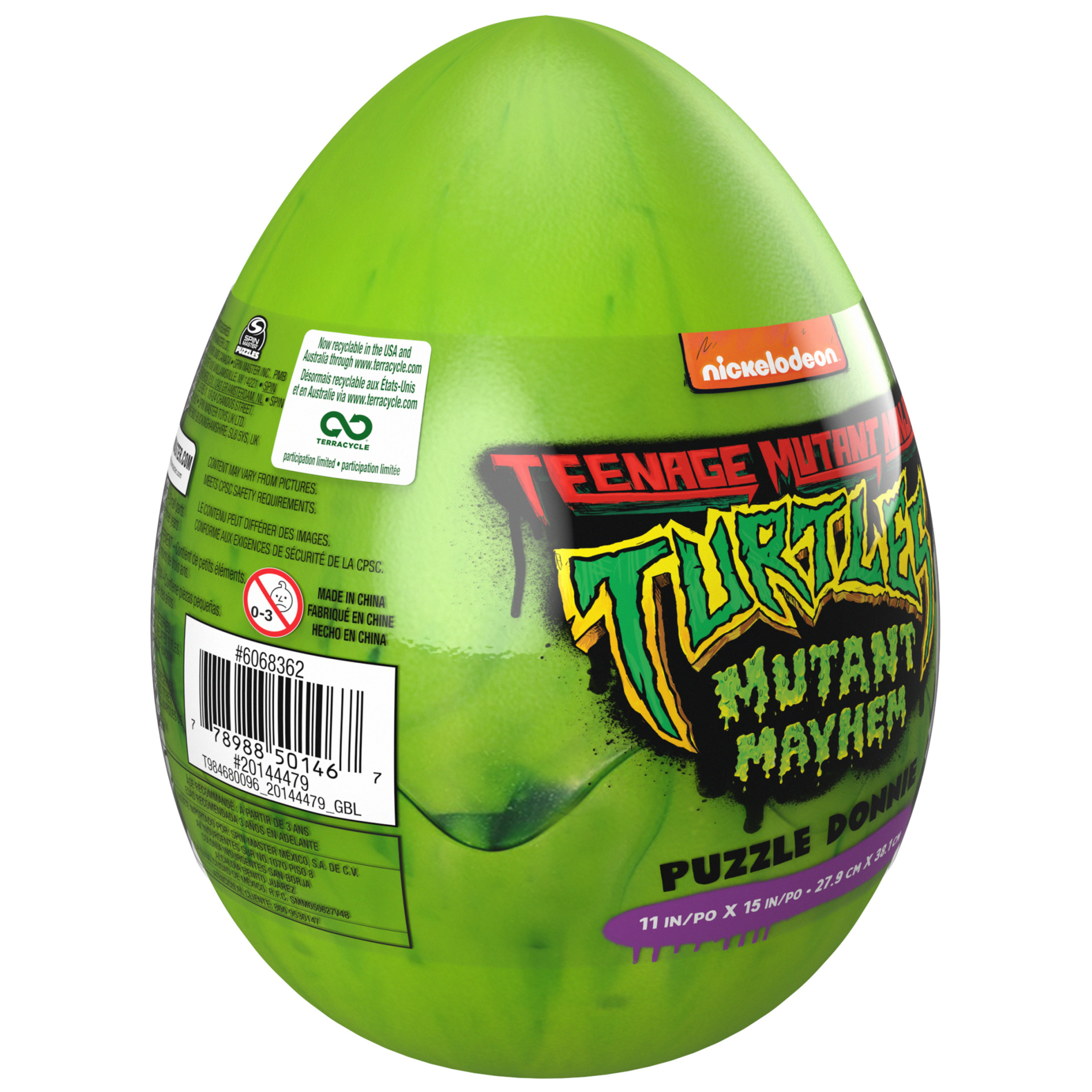 Teenage Mutant Ninja Turtles 100-Piece Donnie Puzzle in Egg Package | Donatello Mutant Mayhem Movie | Ninja Turtles Toys | Puzzles for Kids Ages 4-8