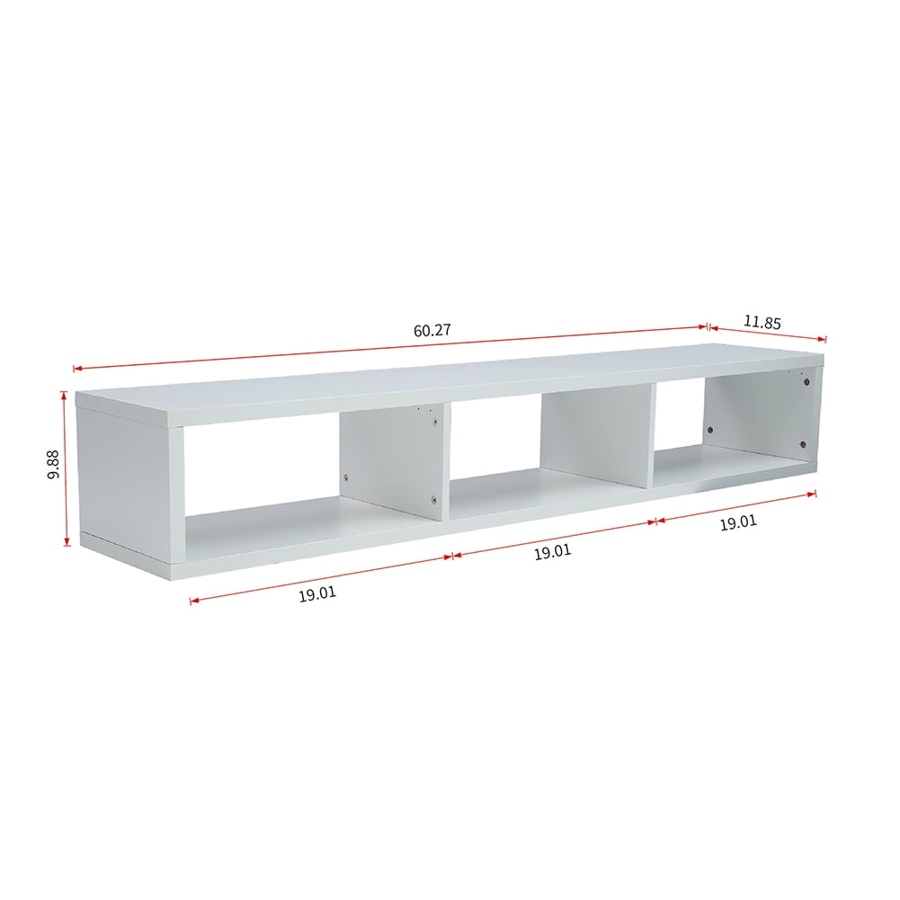 Private Jungle Floating TV Stand, Media Console Cabinet is Suitable for Living Room and Bedroom, White Private Jungle Floating TV Stand, Media Console Cabinet is Suitable for Living Room and Bedroom, White