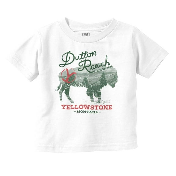 Yellowstone Ranch Montana Buffalo Toddler Boy Girl T Shirt Infant Toddler Brisco Brands 6M
