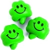 Fun Express 24 Pieces Mini Shamrock Relaxable Balls St. Patrick's Day Holiday Decor Accents & Toys, Stress Tension & Anxiety Relief