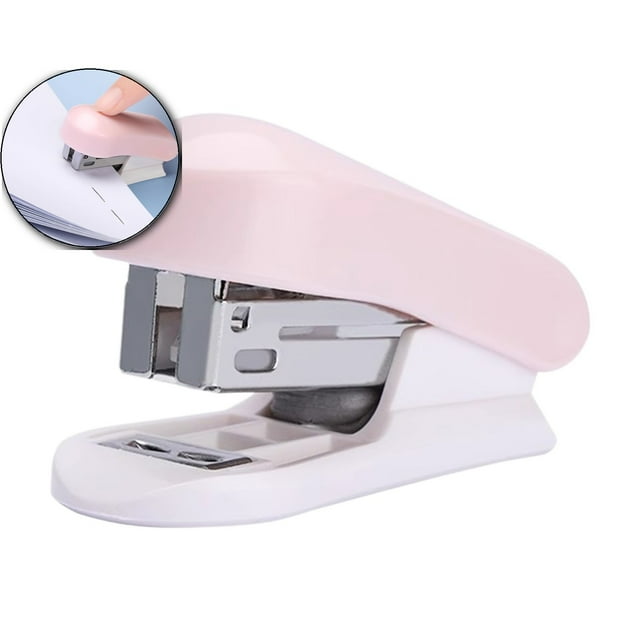 Dvruxg Mini Agrafeuse pour Bureau – Utilisation Sans Effort 1 Doigt – Contient 2-35 Feuilles, Machine à Agrafer Compacte et Légère – Inclut Boîte à Agrafes