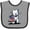 Heather and Black, variant on Inktastic US Flag Westie Boys or Girls Baby Bib