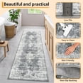 thumbnail image 5 of Haperlare Machine Washable Runner Rugs for Hallway Vintage Non Slip Entryway Rugs for Laundry,2'x6' Grey Indoor Floor Rug, 5 of 7