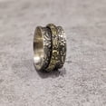 thumbnail image 4 of Spring Spinner Band, Meditation Ring, 925 Sterling Silver Ring, Spinning Thumb Ring, Two Tone Ring, Fidget Ring, Handmade Jewelry, Christmas Oxidized, Womans Band Ring, Anxiety Ring, Mans Band Gifts, 4 of 6