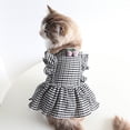 thumbnail image 4 of Breathable Plaid Cherry Pendant Pet Dress - Flying Sleeve Princess Vest Dress for Party, 4 of 8