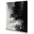 thumbnail image 2 of Designart "Black Textured Splash Paint Art III" Abstract Painting Wall Art For Kitchen, 2 of 5