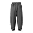 thumbnail image 6 of Capri Pants for Women,Women's Vintage Wide Leg Pants Striped Harem Pants Summer Elastic Waist Capris Casual Lightweight Baggy Cropped Pants, 6 of 6