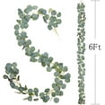 thumbnail image 2 of 6ft Artificial Eucalyptus Garland,Faux Silk Eucalyptus Leaves Hanging Vines Garland Greenery Decor for Party,Home,Wedding Backdrop Arch,Wall,Office (Green,3pcs), 2 of 13