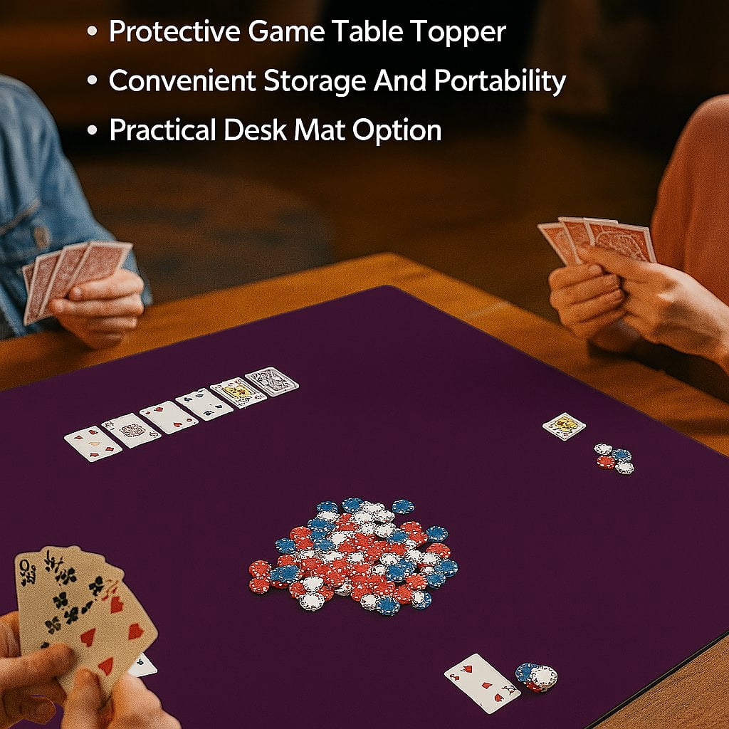 Board Game Mat for 36 in Tables, Table Cover for Mahjong, Poker, Playing Cards - Burgundy. 32 in