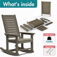 thumbnail image 5 of Hidpriva Outdoor Rocking Chair, Oversized HDPE Weather Resistant Porch Rockers for Outside Deck Balcony Front Backyard, Wood Grain, 5 of 8