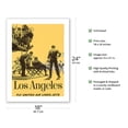 thumbnail image 2 of Los Angeles California - Fly United Air Lines Jets - Hollywood Movie Set - Vintage Airline Travel Poster c.1950s - Fine Art Matte Paper Print (Unframed) 18x24in, 2 of 4