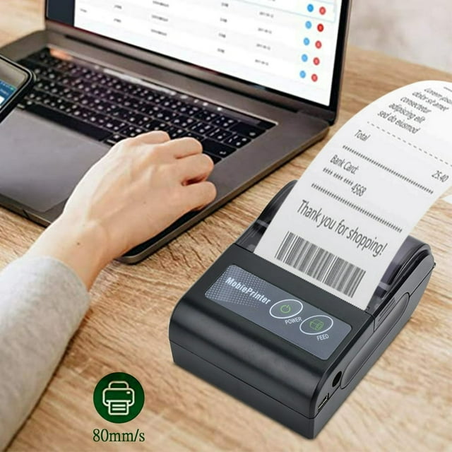 LEEYNEER Bluetooth Receipt Printe-r Portable 58mm Thermal Receipt Printe-r Wireless POS Printe-r Supports For Bill Retails Store