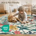 thumbnail image 4 of ODIKA 4'x6' Vibrant Floral Elegance with Lush Garden Washable Area Rug Timeless Botanical Patterns, Perfect for Any Room Stain Resistant, Low Pile, Easy Care for Dorm Small Living, 4 of 7