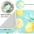 thumbnail image 2 of Absorbent Dish Drying Mat for Kitchen Counter - Yellow lemon teal background Microfiber Drying Pad, Reversible Drainer Mats for Countertop, Medium 16 x 18 inch, 2 of 6