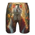 thumbnail image 3 of Fotbe Sunshine Flower Meditating Cat Trajes de Baño Estampados para Hombre, Shorts de Verano de Secado Rápido, Ropa de Playa, Bañadores-Small, 3 of 6