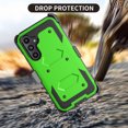 thumbnail image 6 of Takfox Samsung Galaxy A54 5G Belt Clip Holster Case with [Built in Screen Protecotr],Rugged Shockproof Heavy Duty Locking Swivel Holster Kickstand Hard Full Body Cover- Green, 6 of 7