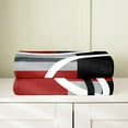 thumbnail image 3 of Erosebridal Black Red Gray Circle Flannel Blanket 60x80, Abstract Striped Line Sherpa Throw, 3 of 7