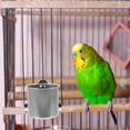 thumbnail image 2 of Shisuyan 2Pcs Parrot Feeder Bird Cage Mount Bird Trough Bird Food Container Stainless Steel Food Cup, 2 of 8