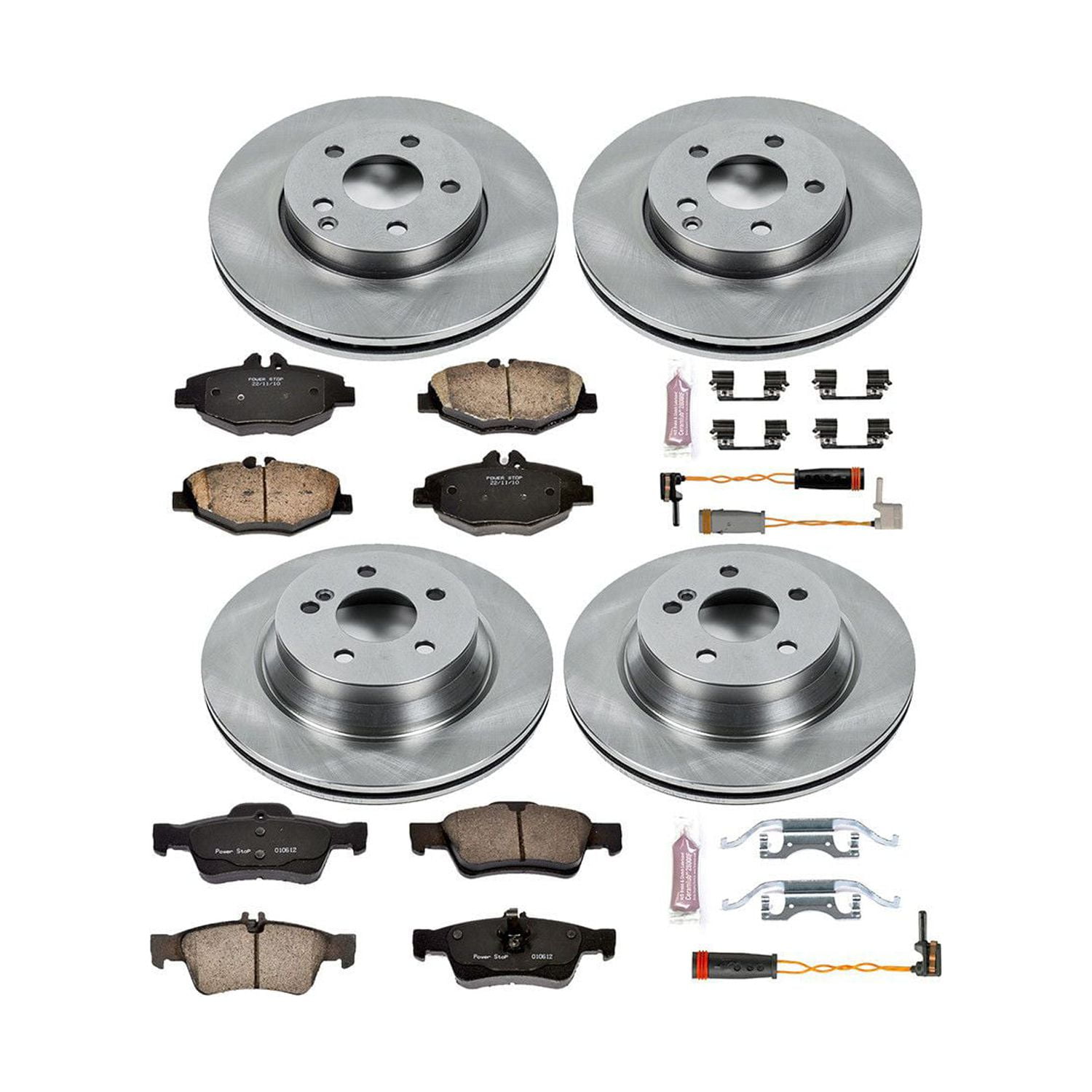 Power Stop Front and Rear Stock Replacement Brake Pad and Rotor Kit KOE4524