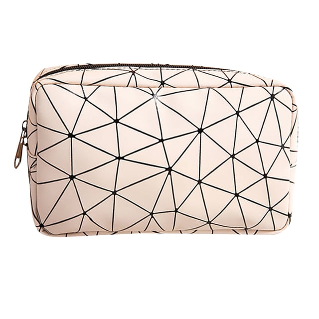 Bolsa de maquillaje grande con cremallera, organizador de cosméticos de viaje para mujeres y niñas