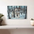 thumbnail image 2 of Elephant Stock Snow Shadows Wall Art - Horizontal Canvas Wall Art - Dining Room Wall Decor - Animal Canvas - Brown And Blue Decor By Gordon Semmens - 12" x 8", 2 of 8