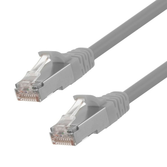 NavePoint Ethernet Patch Cable CAT6, F/UTP, 26AWG, 7 Ft,  5 pack, Gray
